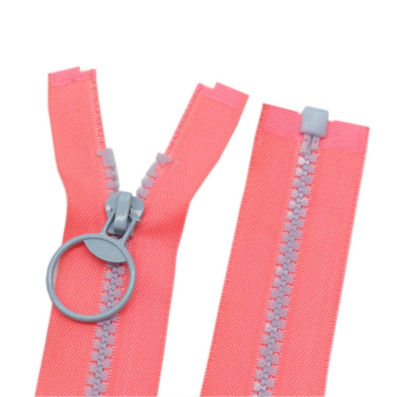 YaHoGa 10pcs 24 Inch Separating Jacket Zippers for Coat Jackets DIY Sewing Handbags Clothing Resin Zipper Plastic Zippers Bulk 10 Colors (24" O/E) - Image 2